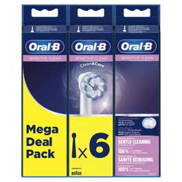 Oral-B EB60-6 Cabezal de Recambio Sensitive para Cepillo de Dientes Eléctrico - Compatible con Series como Genius, iO, Smart
